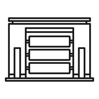 Textile production equipment icon, outline style vector