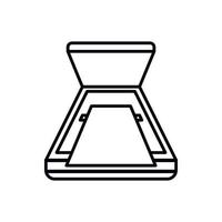 Open scanner icon, outline style vector