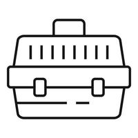 Pet plastic box icon, outline style vector