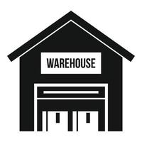 Warehouse icon, simple style vector