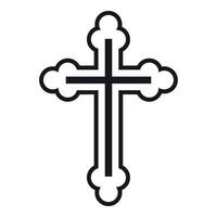 Crucifix icon in simple style vector