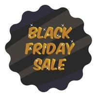 Tag black friday sale icon, cartoon style vector