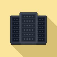 Server remote control icon, flat style vector