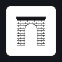 Brick arch icon, simple style vector