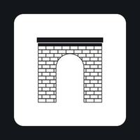 Brick arch icon, simple style vector