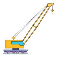 High crane icon, flat style vector