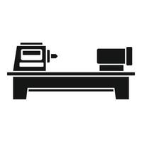 Press lathe icon, simple style vector