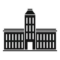 icono de edificio municipal, estilo simple vector