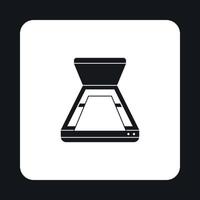 Open scanner icon in simple style vector