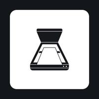 Open scanner icon in simple style vector