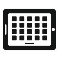 Tablet system icon, simple style vector