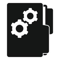 icono de carpeta de software, estilo simple vector