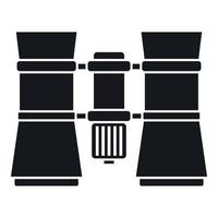 Binoculars icon, simple style vector