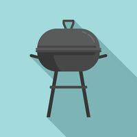 Brazier charcoal icon, flat style vector