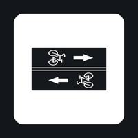 Road for cyclists icon, simple style vector