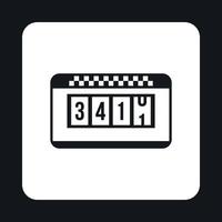 Taximeter icon, simple style vector