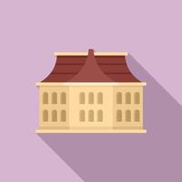 icono de turismo de arquitectura, estilo plano vector