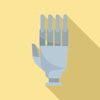 Artificial hand icon, flat style vector