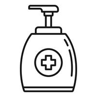 Sanitary antiseptic icon, outline style vector