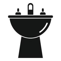 Domestic bidet icon, simple style vector