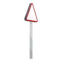 Road sign triangle with red rim icon vector