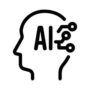 artificial intelligence iconic image vector