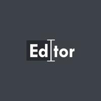 el diseño del vector del logotipo del editor