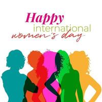 Happy international women's day vector