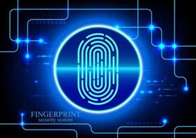 graphics design fingerprint concept security access control vector illustration