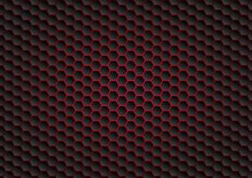 abstract background hexagon gray and red color tone glow vector illustration
