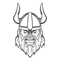 Ilustración de vector de cara de vikingo