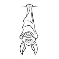 Bat Tattoo Black and White vector