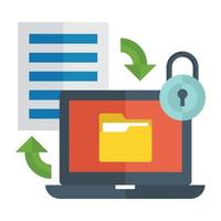 Trendy Document Security vector