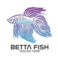 ilustración vectorial de pez betta, buena para el logotipo de la tienda de pescado y el diseño de camisetas vector