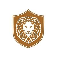 Modern Lion head vector illustration symbol in gold color, good for IT business and fashion brand logo