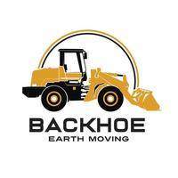 Backhoe vector illustration, perfect for construction and sell rental company  logo design