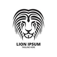 ilustración de vector de cabeza de león en estilo decorativo, buena para la marca de moda también para el logotipo de la empresa