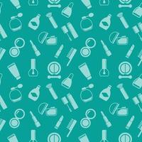 Seamless texture from cosmetics icons, beauty pattern, abstract background, wallpaper vector