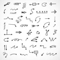 Vector set of hand drawn arrows, elements for presentation