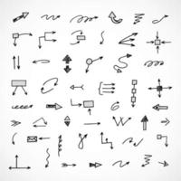 Vector set of hand drawn arrows, elements for presentation