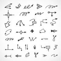 Vector set of hand drawn arrows, elements for presentation