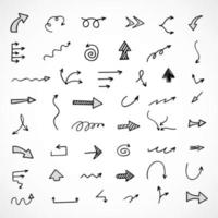 Vector set of hand drawn arrows, elements for presentation