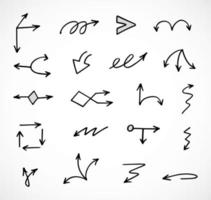 Vector set of hand drawn arrows, scheme, diagram, infographics