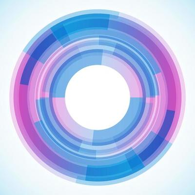 Geometric frame from circles, vector abstract background, wallpaper
