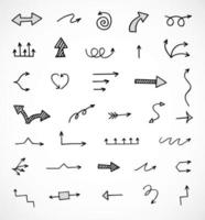 Vector set of hand drawn arrows, elements for presentation