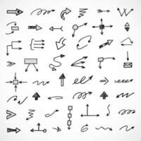 Vector set of hand drawn arrows, elements for presentation