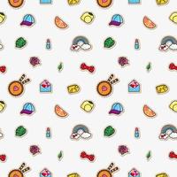 Vector pattern from colored stickers, seamless texture, abstract background