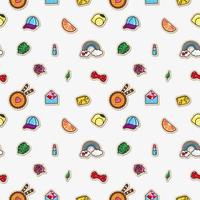 Vector pattern from colored stickers, seamless texture, abstract background