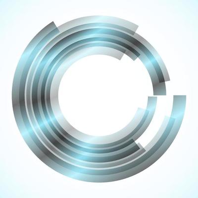 Geometric frame from circles, vector abstract background, wallpaper
