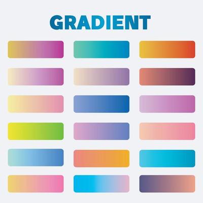 Gradient cover set, colorful gradients, blurred colors